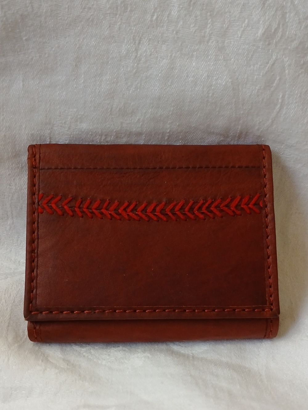 Rawlings Baseball Red Trifold Leather Wallet ⚾️
